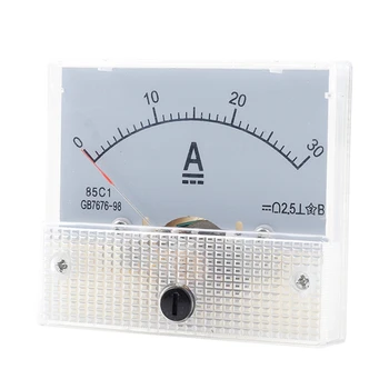 1 Gabalas DC Voltmeter Žymiklį Galvos 85C1-DC 30A Balta ABS Analoginis Ammeter Panel Meter