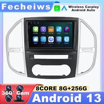 10.1 Colių Android 13 Mercedes Benz Vito 3 W447 2014 - 2020 M. Automobilio Radijo Belaidžio Carplay Auto Multimedia ADAS WIFI Autoradio BT