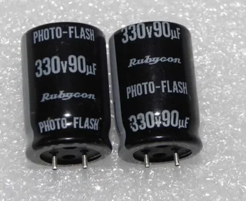 10vnt Rubycon FOTO-FLASH 330v90uf kondensatorius 14*21mm