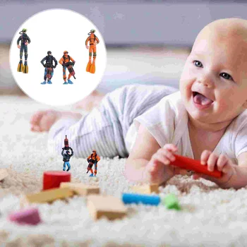 4 Vnt Naras Papuošalai Darbastalio Apdaila PVC Puošmena Paplūdimio Žaislų Papuošalai Miniatiūrinės Kraštovaizdžio Amatų Vaikų Žaislai Vaikams