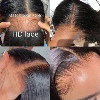 4x4, 5x5 HD Nėrinių Dangčius Tik Tiesiai Žmogaus Brazilijos Remy Plaukų Natūralią Spalvą 10-22 Colių Moterims