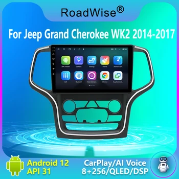 8+256 Android Automobilio Radijo Jeep Grand Cherokee WK2 2014 m. 2015 m. 2016 m. 2017 Multimedijos Carplay 4G Wifi GPS DVD 2DIN Autoradio Stereo
