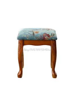 Amerikos visus medžio masyvo guzheng išmatose, miegamojo mažas kvadratas išmatose Europos makiažas kėdė kambarį odininkas specialios kėdės