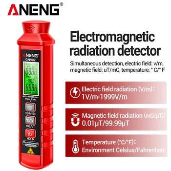 ANENG GN902 Elektromagnetinės Spinduliuotės Detektoriaus Temperatūra Testeris, Matuoklis Magnetinio Spinduliavimo Analizatorius su LCD Ekrano Apšvietimas