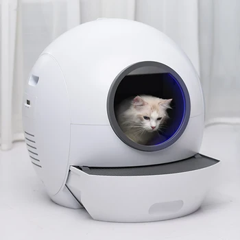 Automatinis Kačių Kraiko Dėžutė, Valymo Smėlio Kačių WC Uždarytas Smart Dezodorantas Kačių Tualeto Automatinė Shoveling Iš Išmatos, Naminių Reikmenys