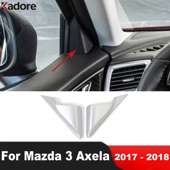 Automobilių Priekiniai Vidinės Durų Ramstis Trikampio Dangčio Apdaila Už Mazda 3 Axela 2017 2018 ABS Matinis Apdailos Liejimo, Interjero Priedai