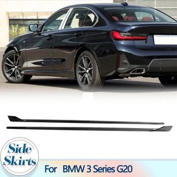 Automobilių slenksciai BMW 3 Serijos G20 Bazės Sport Sedanas 4 Durų 2023 Anglies Pluošto Auto Racing slenksciai Plėtiniai Lūpų Prijuostės