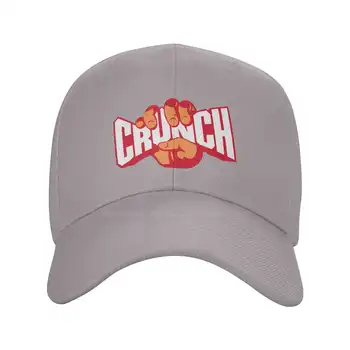 Crunch Fitness Logotipu Grafinis Prekės ženklo Logotipas, Aukštos kokybės Džinsinio audinio kepurė Megzta kepurė Beisbolo kepuraitę