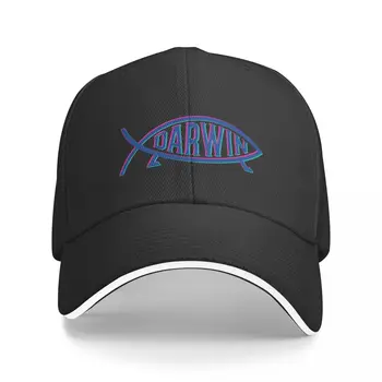 Darvinas Žuvų Logotipas v3 Bžūp beisbolo kepuraitę Prabanga trucker bžūp skrybėlės vyrų Moterų