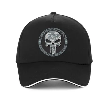 filmo Punisher skrybėlę dievas bus teisėjas ourenemies mes organizuojame susitikimą spausdinti vyrų Beisbolo kepuraitę vasaros reguliuojamas Unisex skrybėlės