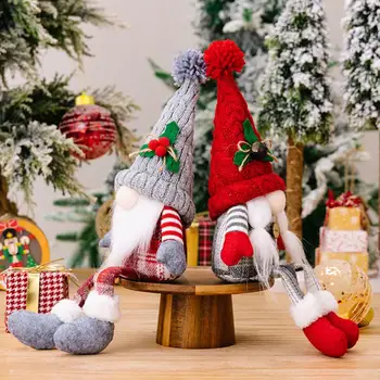 Kalėdų Gnome Pliušinis Žaislas Jaukus Kalėdų Dieną Spalvinga Megzti Rudolph Lėlės Ornamentu Švenčių Kalėdų Vakarėlį Langų Apdailos