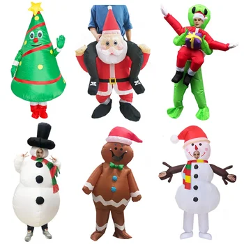 Kalėdų Medžio Sniego Santa Claus Pripučiami Kostiumai Kostiumas, Cosplay Išgalvotas Šalis Dress Helovinas Kostiumas Vyrams, Moterims