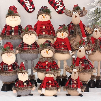 Kalėdų Senį Lėlės Mielas Santa Claus Ištraukiama Lėlės Dekoracija Eglučių Papuošalai, Kalėdų Papuošalai Namų Puošybai