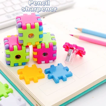 Kūrybos Blokai Magic Cube Mini Pieštukų Drožtukas Nešiojamų Pen Aplikatoriai Mokyklos Buveinė Studentų Vaikams, Dovanos, Raštinės Prekes