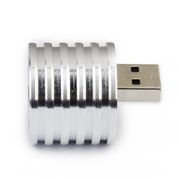 Mažmeninės prekybos 3X Aliuminio 3W USB LED Lempos Lizdas Prožektorius Žibintuvėlis Balta Šviesa