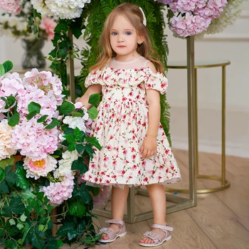 MQATZ Vasaros Suknelė Balta 1 Metų Vaikams Krikštynos Princesė Bamblys Gimtadienio Vaikų Krikšto Gėlių Blue Baby Girl Drabužiai