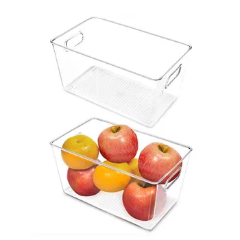 Nešiojamas Šaldytuvas Laikymo Dėžutė Skaidri Vaisių Ir Daržovių Gėrimų Laikymo Dėžutė Stalčių Tipas Desktop Storage