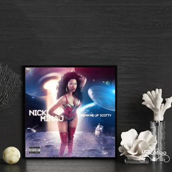 Nicki Minaj Beam Me Up Scotty Muzikos Albumo Viršelio Plakatas Drobė Art Print Namų Dekoro, Sienų Tapyba ( Be Rėmelio )