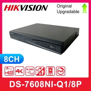 Originalus Hikvision DS-7608NI-Q1/8P 8 PoE 4K NVR H. 265+ Plug and Play Network Video Recorder
