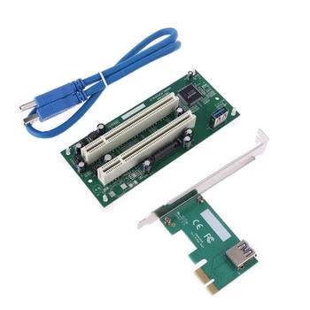 PCI-Express Dual PCI Pratęsti Adapterio plokštę USB3.0 Pridėti Kortelių Keitiklis PCIE Dropship