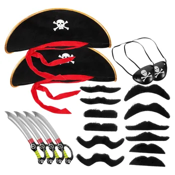 Piratų Kostiumų Vaikams Deluxe Kostiumas Piratų Kardas Kompasas, Žiūronai, Aukso Monetas, Deimantai Piratų Priedai Halloween Party