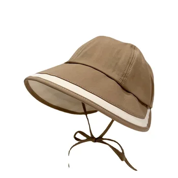 Platus Kraštų Saulės Skrybėlę Elegantiškas Žvejys Skrybėlę Vasarą Ins Saulės Moterų Kibiro Kepurę Laisvalaikio Panama Gorros