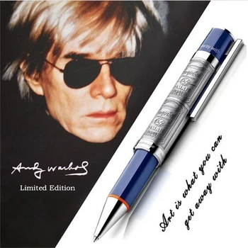 Prabanga Limited Edition Andy Warholas MB Tušinukai Unikalus Atleidimo Barelį Full Metal Rašyti Papildymo Rašiklis Su Serijos Numeris