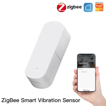 Protingo Namo Zigbee Smart Vibracijos Jutiklis Detekcijos,Tuya Smart Gyvenimo APP Pranešimą,Real-Time Motion Smūgio Pavojaus,Istorijos Įrašas