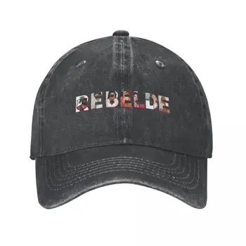 Rebelde Pobūdžio Trucker Skrybėlės Komplektus Derliaus Nelaimę Džinsinio audinio Plauti Komedija Snapback Dangtelis Vyrams, Moterims, Reguliuojama