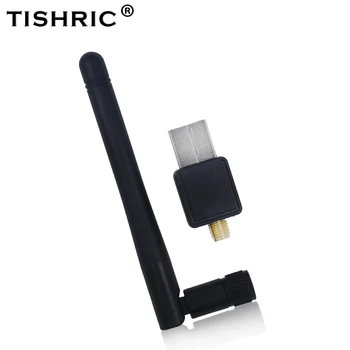 TISHRIC Wi-fi Adapteris Bevielio Tinklo plokštė Mini Wi Fi Dongle 802.11 b/g/n Mini USB2.0 WiFi Antena 2.4 G 150Mbps PC Windows