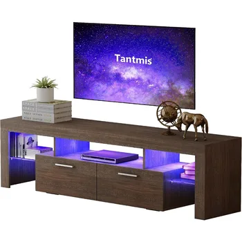 TV Stovas su LED Žibintai ir Didelių Sandėliavimo, kaimo turizmas, Medienos Pramogų Centras, TV iki 65+ inchs, Kaimiškas Ruda