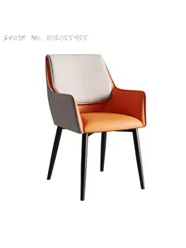 Valgomojo kėdė namų Šiaurės šalių šiuolaikinio minimalistinio kėdės nugaros geležies šviesos prabangaus viešbučio restorane valgomojo stalas, kėdės makiažas, kėdės, taburetės