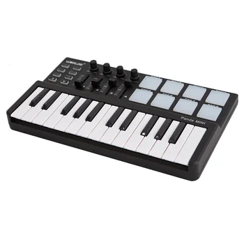 Worlde Panda midi klaviatūros Nešiojamų Mini 25-Key Keyboard USB ir Drum Pad MIDI Valdiklis