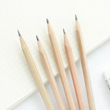 1pcs true color medžio pieštukas 2B/HB trikampis, šešiakampis mokinio reikmenys vaikų eskizas rašyti pen korėjos raštinės reikmenys