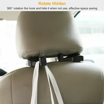2 Vnt Įrašą automobilio sėdynės kablys automobilių pagalvėlės pakaba maišelį automobilių krepšys, piniginė audiniai, maisto produktų laikymo automobilio tvirtinimo detalės dekoratyviniai aksesuarai