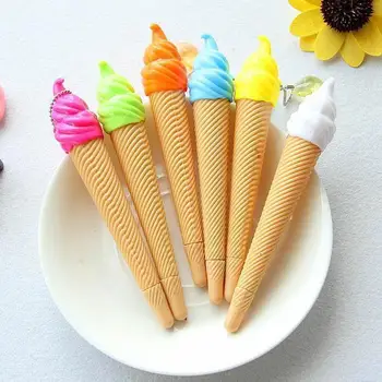 10 VNT Gelio Rašikliai Creative Black Ice Cream Rollerball Pen Asmenybės Studentų Korėja Puikus Raštinės reikmenys Dovana, mokyklinės prekės, Raštinė