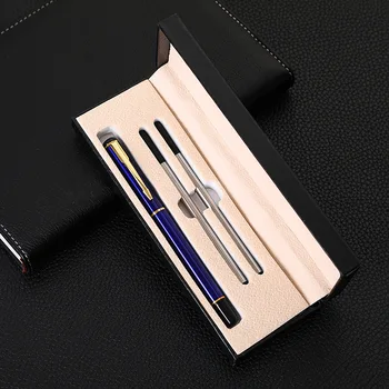 Gelio rašiklis biuro verslo metalo parašas rašiklis, dovanų dėžutėje nustatyti, raštinės reikmenys didmeninė