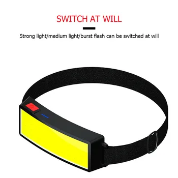 1-10vnt Nešiojamų COB LED Žibintai su įmontuota Baterija Žibintuvėlis USB Įkraunamas Žibintas Lauko Žibintų Kempingas Fakelas