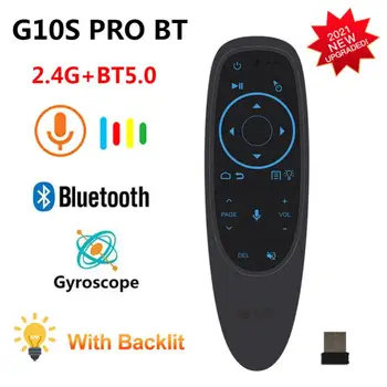 1~5VNT G10 G10S Balso Nuotolinio Valdymo 2.4 G Belaidės Pelės Giroskopas IR Mokymosi Android tv box HK1 H96 X96 mini